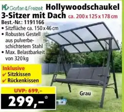 Norma Mgarten & freizeit hollywoodschaukel 3-sitzer mit dach Angebot