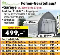 Norma GreenYard Folien-Gerätehaus/ -Garage Angebot