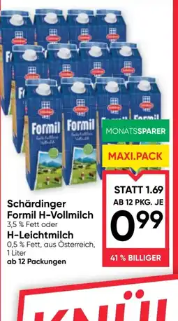 Maximarkt Schärdinger formil h-vollmilch 3,5% fett oder h-leichtmilch Angebot