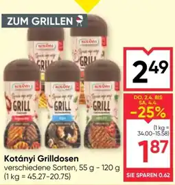 Maximarkt Kotányi grilldosen Angebot