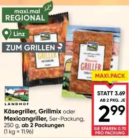 Maximarkt Käsegriller, grillmix oder mexicangriller Angebot