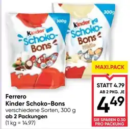 Maximarkt Ferrero Kinder Schoko-Bons Angebot