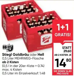 Maximarkt Stiegl goldbräu oder hell Angebot