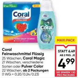 Maximarkt Coral feinwaschmittel flüssig 2 Angebot