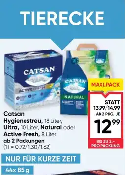 Maximarkt Catsan hygienestreu, ultra, natural oder active fresh Angebot