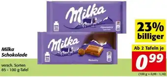 Nah&Frisch Milka Schokolade 85-100g Angebot
