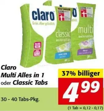 Nah&Frisch Claro Multi Alles In 1 Oder Classic Tabs Angebot