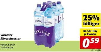 Nah&Frisch Vöslauer Mineralwasser 1,5 Liter Angebot
