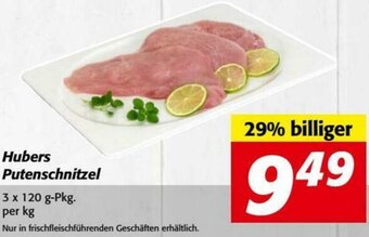 Nah&Frisch Hubers Putenschnitzel 3x120g Angebot