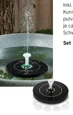 Tchibo Eduscho Schwimmender Solar-Springbrunnen mit Akku und LED-Beleuchtung Angebot