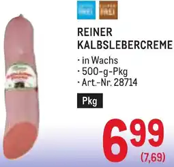 Metro Reiner kalbslebercreme Angebot