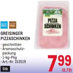 Metro Greisinger pizzaschinken Angebot