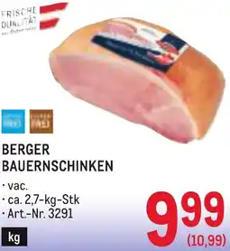 Metro Berger bauernschinken Angebot