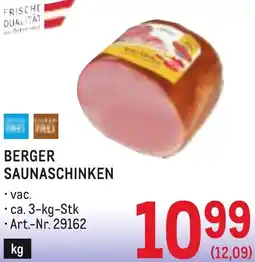 Metro Berger saunaschinken Angebot