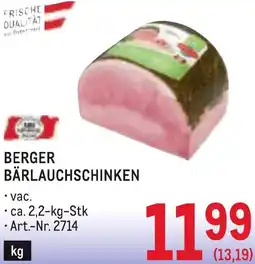 Metro Berger bärlauchschinken Angebot