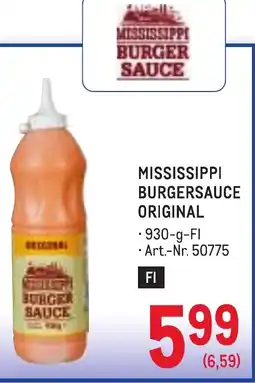 Metro Mississippi burgersauce original Angebot