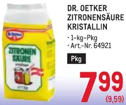 Metro Dr. oetker zitronensäure kristallin Angebot