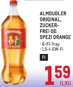 Metro Almdudler original, zucker- frei od. spezi orange Angebot
