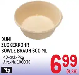 Metro Duni zuckerrohr bowle Angebot