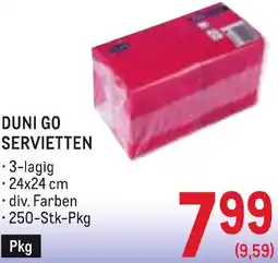 Metro Duni go servietten Angebot