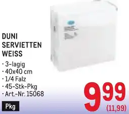 Metro Duni servietten Angebot