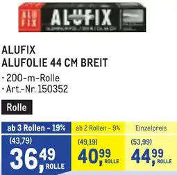 Metro Alufix alufolie Angebot
