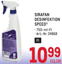 Metro Sirafan desinfektion speed Angebot