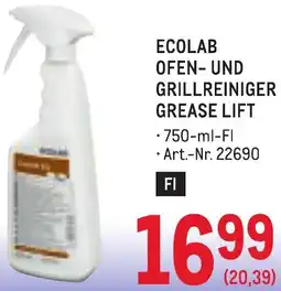 Metro Ecolab ofen- und grillreiniger grease lift Angebot