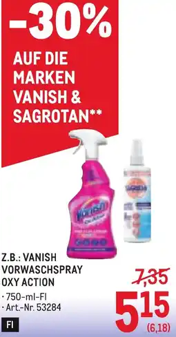 Metro Vanish vorwaschspray oxy action Angebot