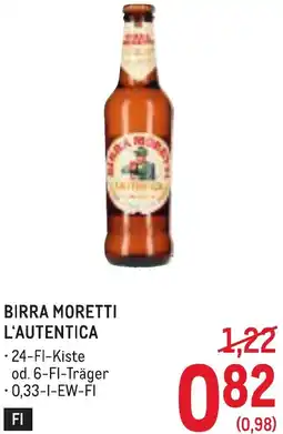 Metro Birra Moretti L'Autentica Angebot