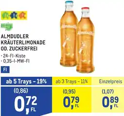 Metro Almdudler kräuterlimonade od. zuckerfrei Angebot