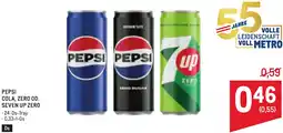 Metro Pepsi cola, zero od. seven up zero Angebot