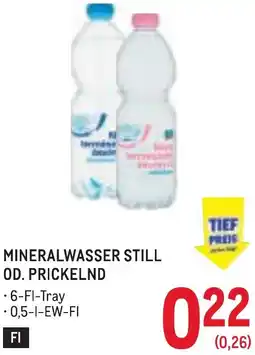 Metro Mineralwasser still od. prickelnd Angebot