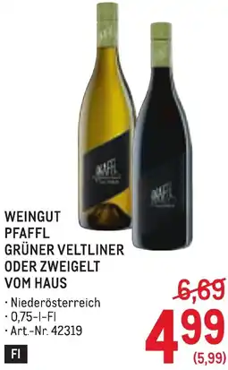 Metro Weingut pfaffl grüner veltliner oder zweigelt vom haus Angebot