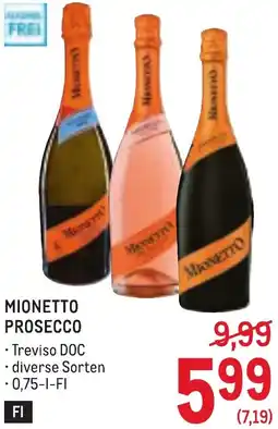 Metro Mionetto prosecco Angebot