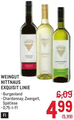 Metro Weingut nittnaus exquisit linie Angebot