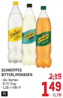 Metro Schweppes Bitterlimonade Angebot