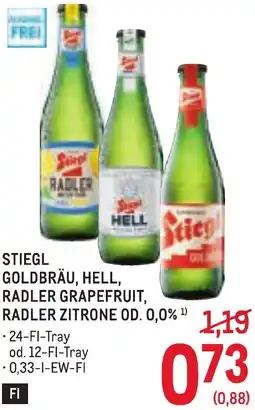 Metro Stiegl goldbräu, hell, radler grapefruit, radler zitrone Angebot