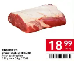 Transgourmet Rind beiried (roastbeef, striploin) Angebot