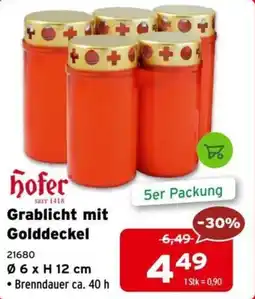 Salzburger Lagerhaus Grablicht mit Golddeckel Angebot