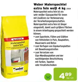 Salzburger Lagerhaus Weber Malerspachtel extra fein weiß Angebot