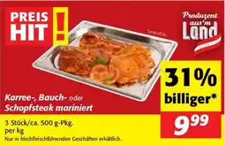 Nah&Frisch Karree-, Bauch- oder Schopfsteak mariniert Angebot