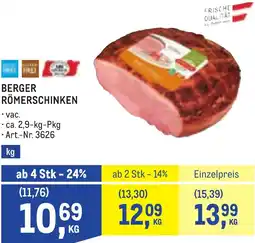 Metro Berger römerschinken Angebot