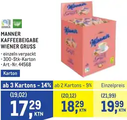 Metro Manner kaffeebeigabe wiener gruss Angebot