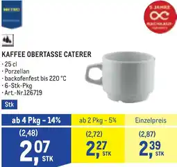 Metro Kaffee obertasse caterer Angebot