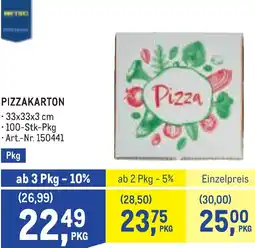 Metro Pizzakarton Angebot