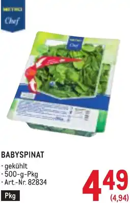 Metro Babyspinat Angebot