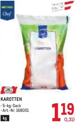 Metro Karotten Angebot