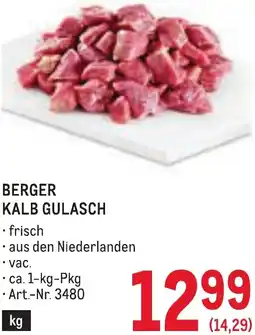 Metro Berger kalb gulasch Angebot