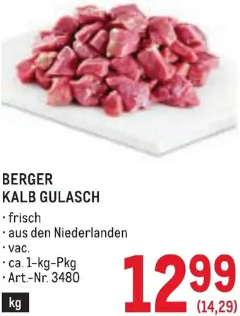 Metro Berger kalb gulasch Angebot